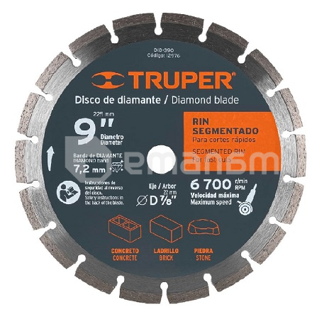 ალმასის დისკი Truper Segmented DID-390 230 მმ