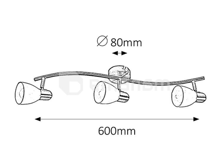 სპოტი Rabalux Soma 6308 E14 3X MAX 40W