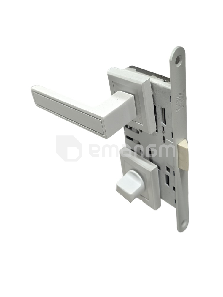 კომპლექტი სახელური და საკეტი BT Group 5-002-50 WT 70 მმ თეთრი