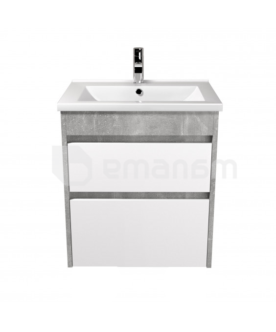 აბაზანის ტუმბო ხელსაბნით Polo Loft 80-U grey/white Cosmo 80 სმ