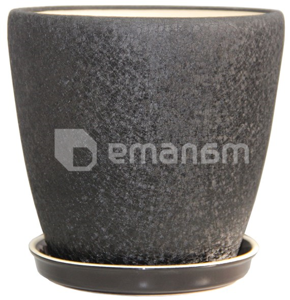 კერამიკული ქოთანი Oriana Gracia №3 აბრეშუმი შავი 14.5x16 სმ 2.5 ლ