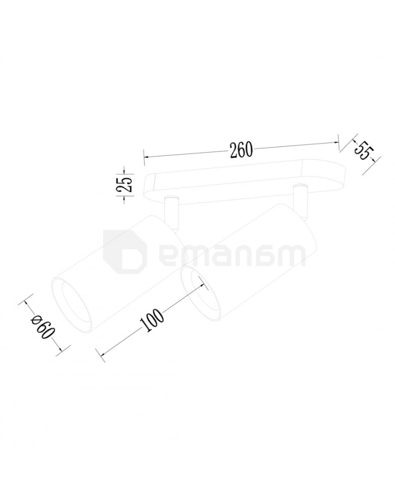 სპოტი Milagro Pipe 2 GU10 ოქროსფერი ML1161