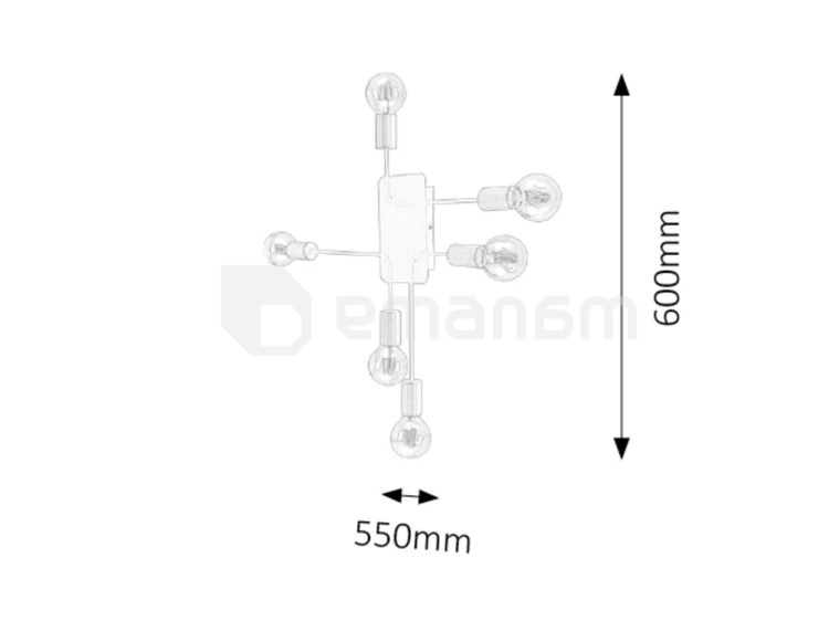 ჭაღი Rabalux Lanny 2103 E27 6x MAX 15W