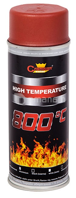 სპრეი ცეცხლგამძლე Champion High Temperature 400 მლ წითელი