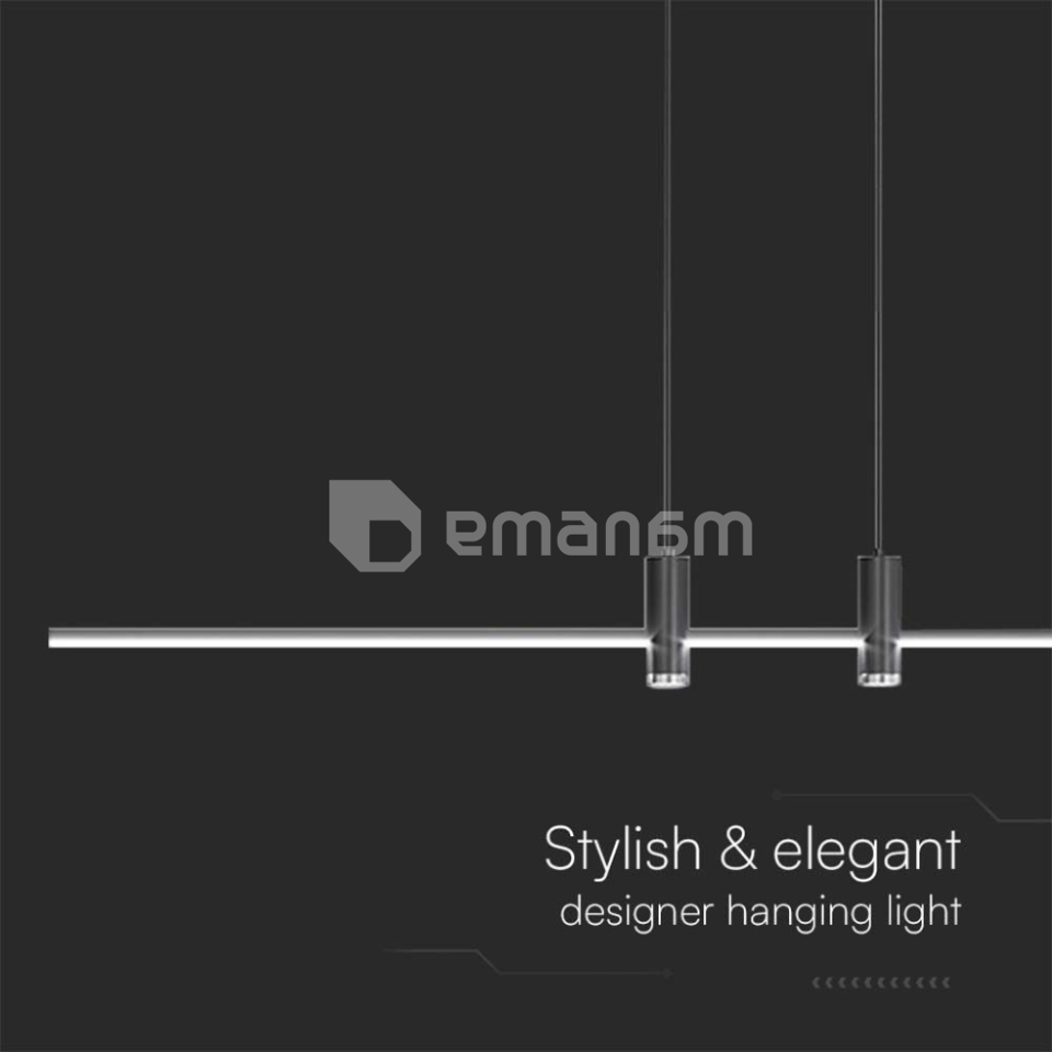 განათება LED V-TAC 19W 4000К 2160Lm შავი ფერი 10088