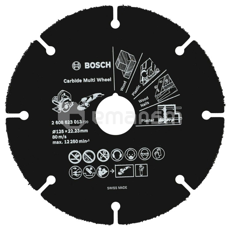 სახერხი დისკი ხისთვის Bosch 2608623013 125x1x22.23 მმ