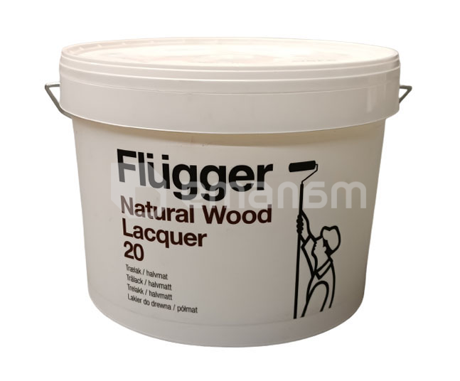 ხის ლაქი შიდა გამოყენებისთვის Flugger Natural Wood Lacquer 20 3 ლ