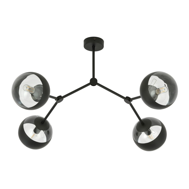 ჭაღი EMIBIG SPACE 4 E14 4x MAX 40W BLACK STRIPE