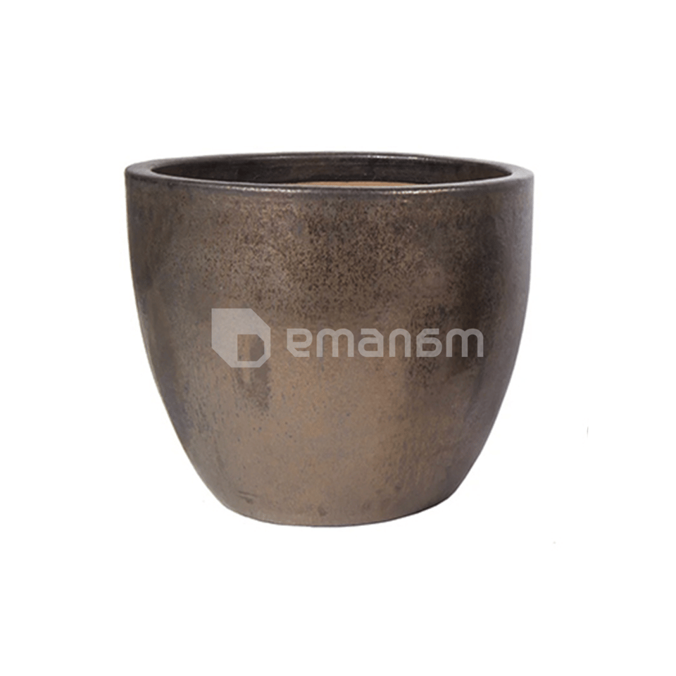 ქოთანი კერამიკული Glazed Egg Pot Bronze 71 ლ