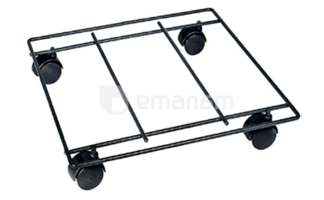 სადგამი ყვავილების ბორბლებზე Metallurgica Buzzi Pot mover Universal Square 42X42 სმ