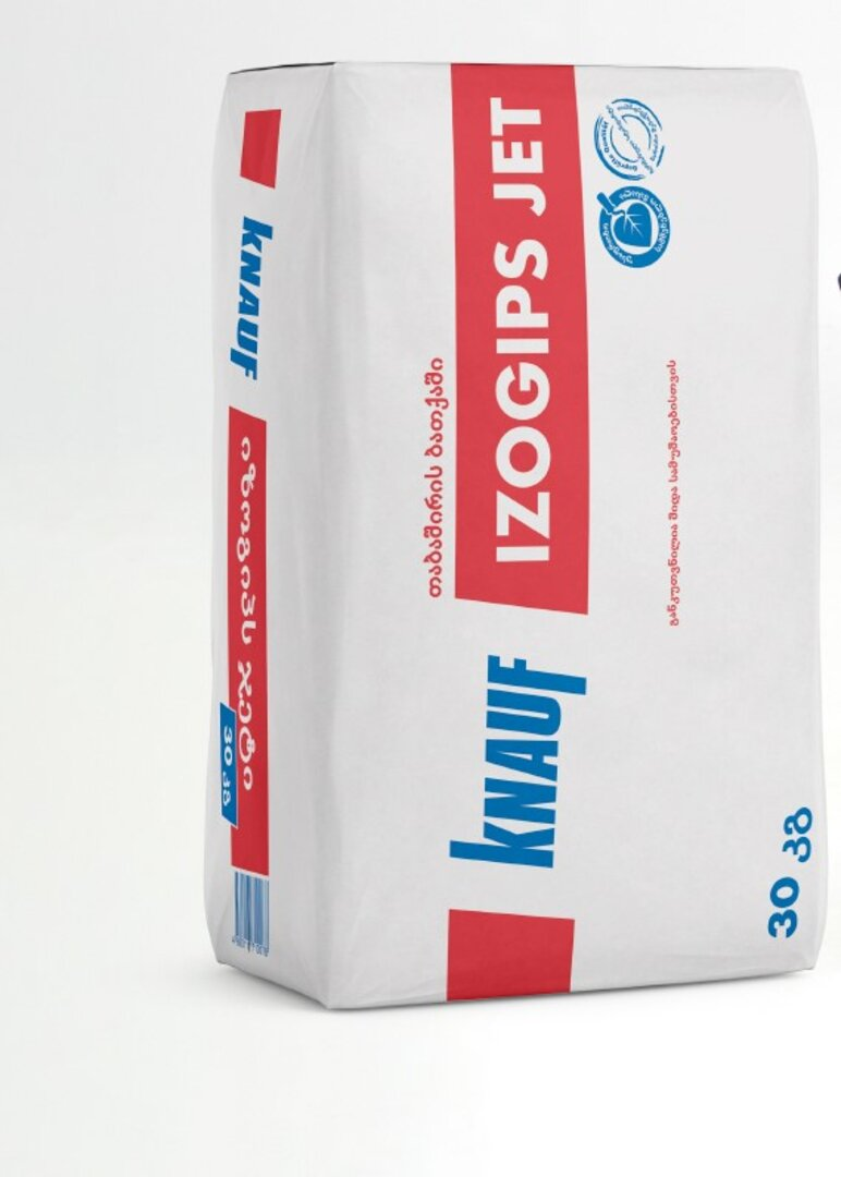 თაბაშირის ბათქაში იზოჯეტი Izogips JET (30kg)