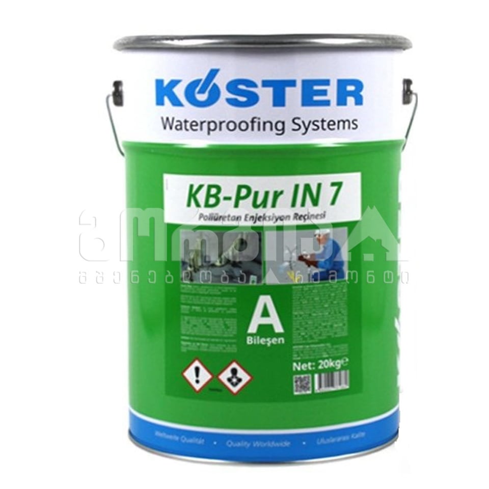 საინჟექციო ქაფი A კომპ. 20 კგ KOSTER KB-Pur IN 7
