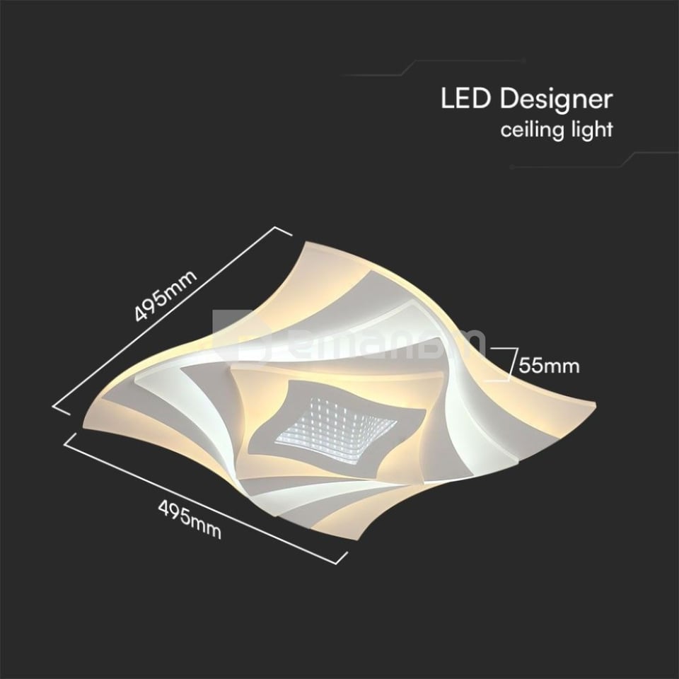 ჭაღი LED V-TAC 75W 6500Lm თეთრი IP20 VT-7734 23397
