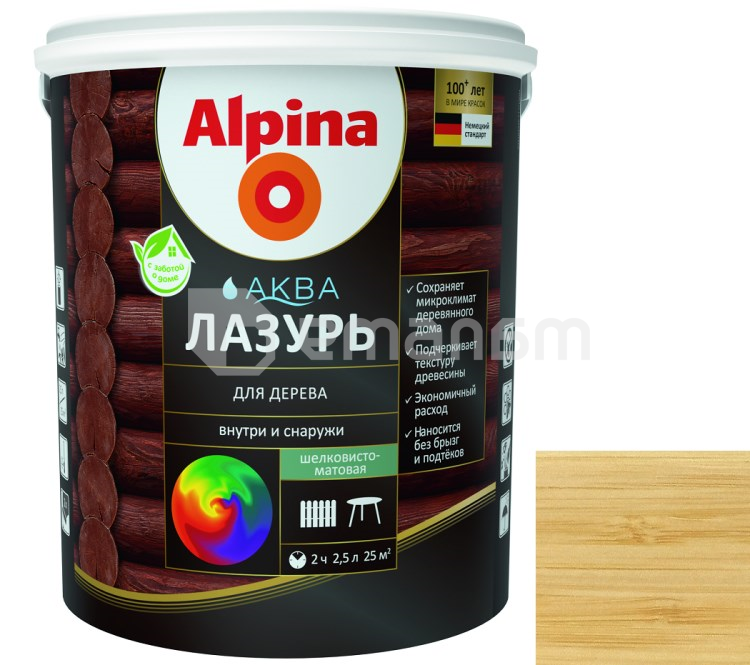 ლაჟვარდი-გელი ხისთვის მქრქალი Alpina ფიჭვი 2.5 ლ