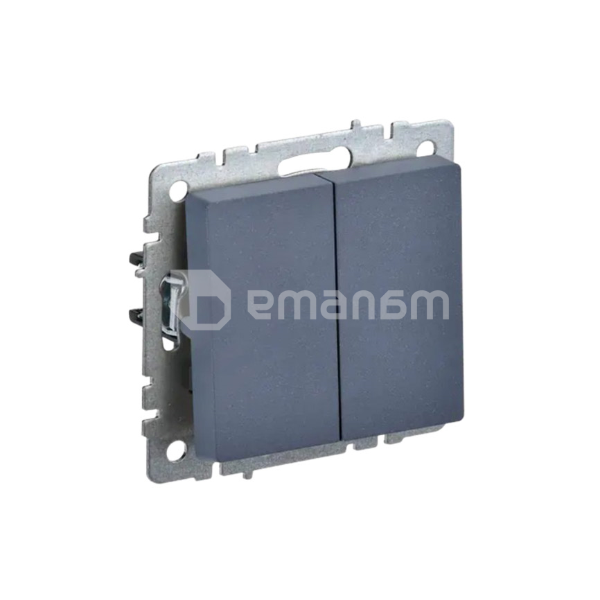 ჩამრთველი ჩარჩოს გარეშე IEK BRITE 2 კლავიშა 10A მარენგო BC10-2-0-BrM