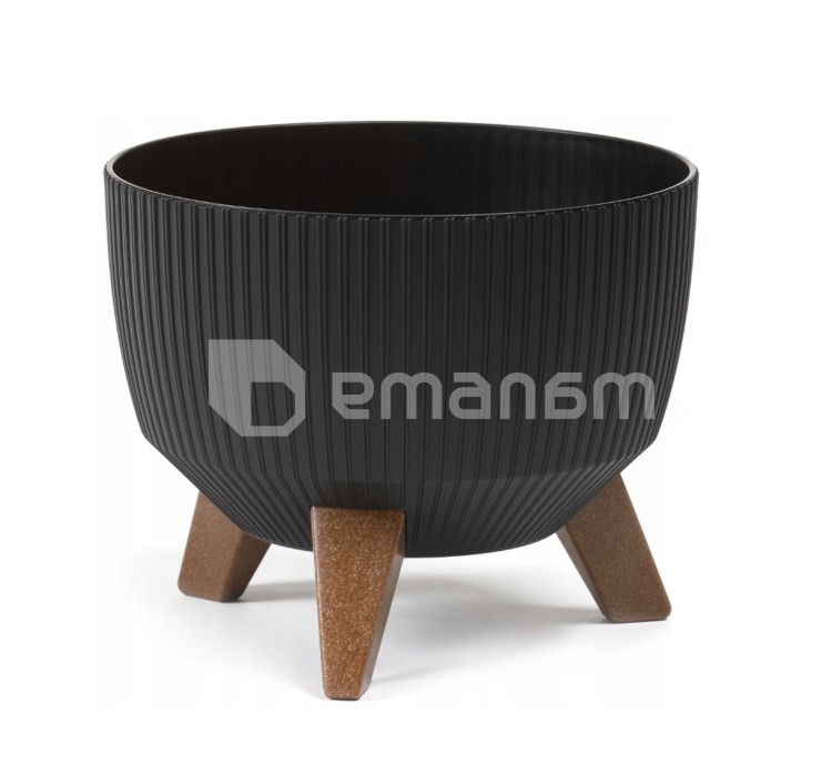 ქოთანი ყვავილის Lamela Bowl ROMA ECO recycled 330 jumper - black 12,4 L