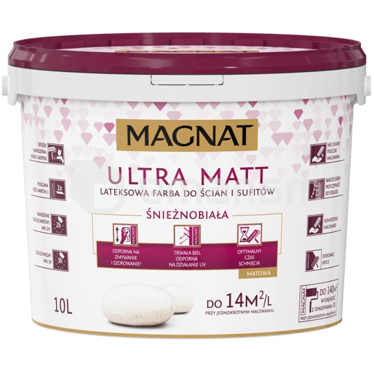 საღებავი ინტერიერის Magnat Ultra Matt 10 ლ თეთრი