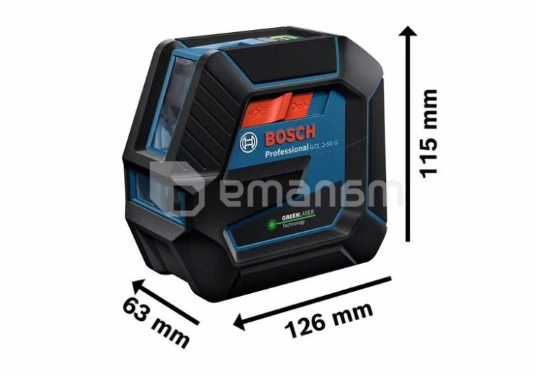 ლაზერული ნიველირი Bosch GCL 2-50 G Professional (0601066M01)