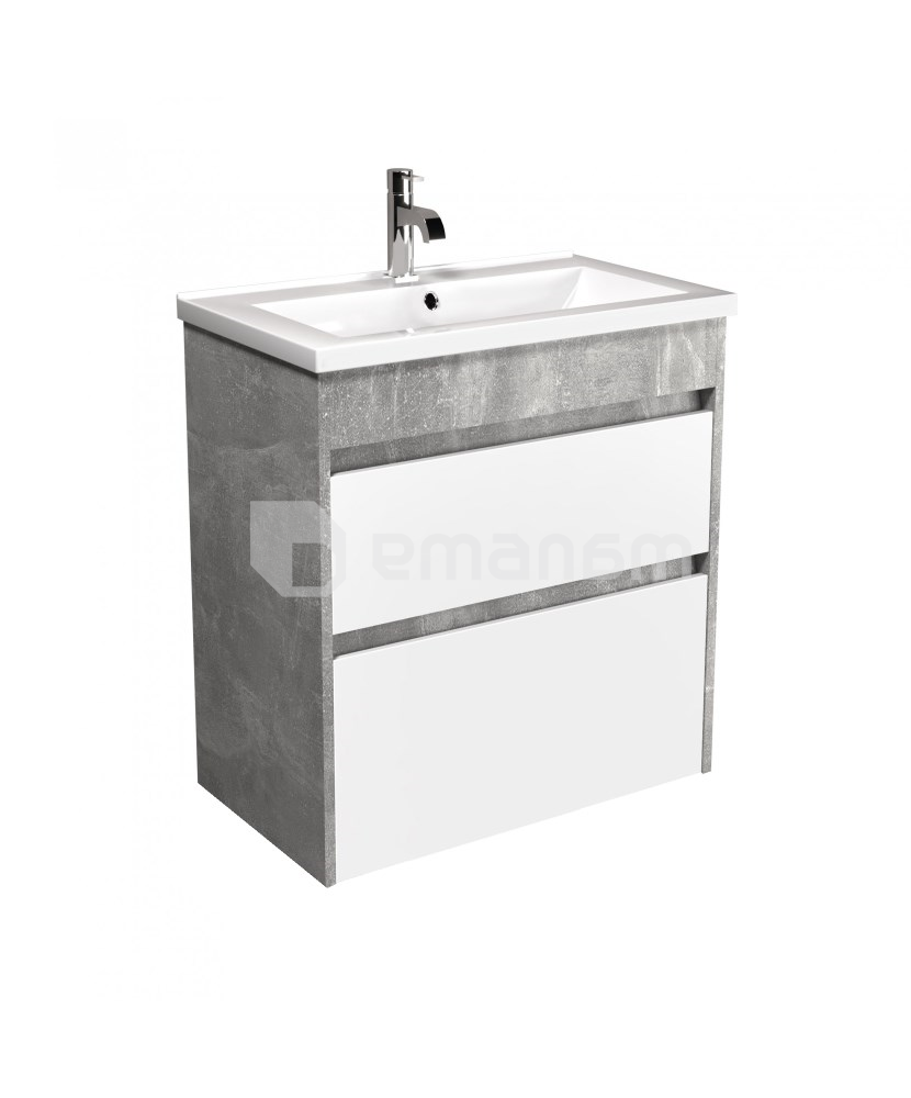 აბაზანის ტუმბო ხელსაბნით Polo Loft 80-U grey/white Cosmo 80 სმ