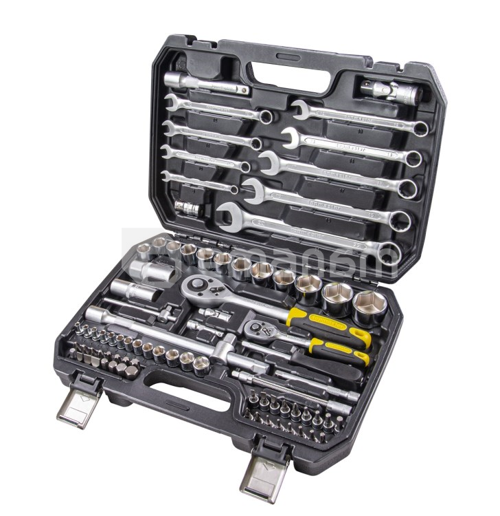 ნაკრები ბიტების და თავაკების Topmaster 339204 1/4" 1/2" 82 ც