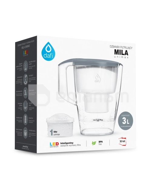 წყლის დოქი-ფილტრი Dafi 3ლ LED Unimax  Mila-DMJU