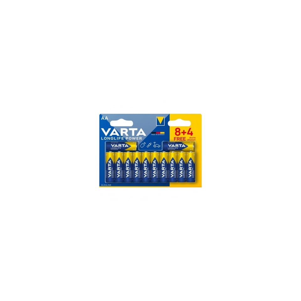ელემენტი VARTA Longlife Power AA LR6 1.5V Alkaline  (8+4)