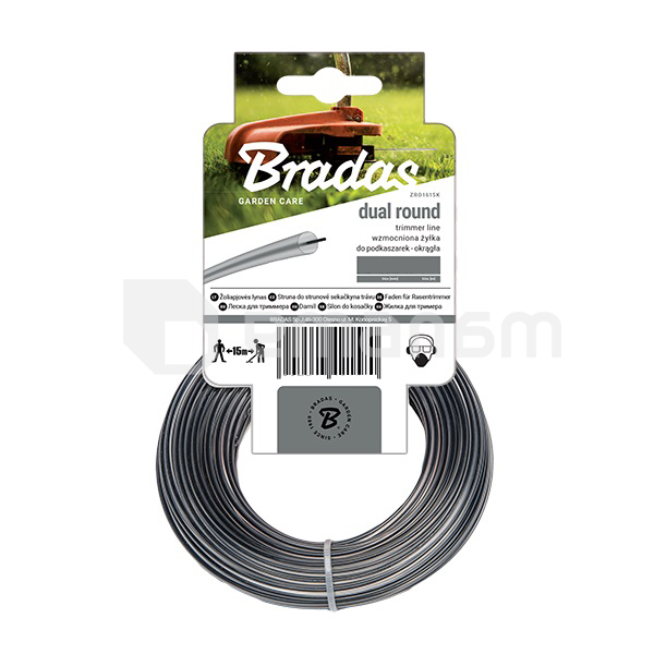 ძუა ტრიმერის მრგვალი Bradas Ripper Dual ZRO20100K 2.4 მმ 100 მ
