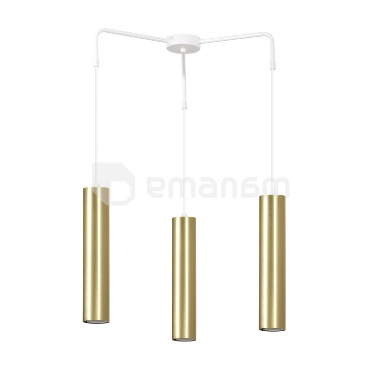 საკიდი EMIBIG Goldi Premium 3 GU10 3x MAX 30W თეთრი ოქროსფერი