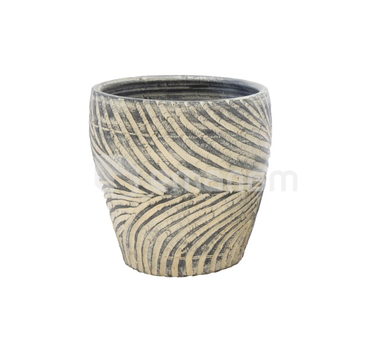 ქოთანი კერამიკული Mega Collections T. Belly Carved Anthrawash 29x30სმ 18ლ