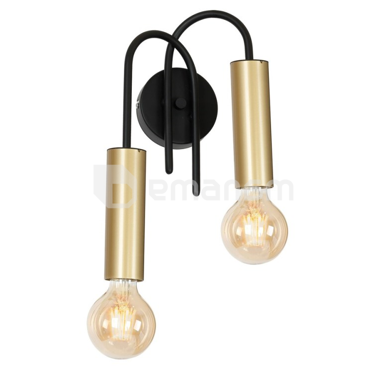 ბრა LUMINEX 2 Loppe E27 2x MAX 60W შავი ოქრო 505