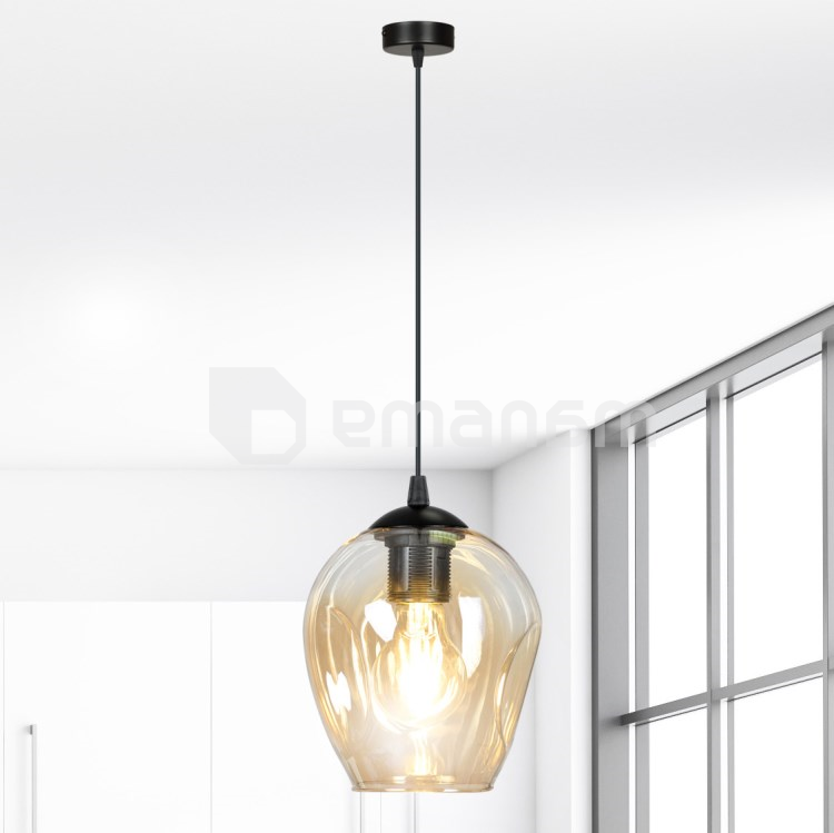 საკიდი EMIBIG Istar 1 E27 1x MAX 60W შავი MIODOWY