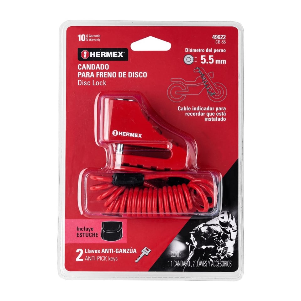 დისკის საკეტი მოტოციკლეტისთვის Hermex 49622 CB-55