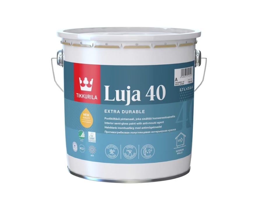 ინტერიერის საღებავი Tikkurila Luja 40 New A 2.7 ლ