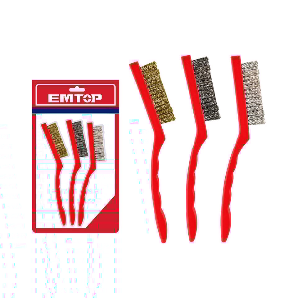 ხელის ჯაგრისის ნაკრები 9" 3ც.-იანი EMBH3609 EMTOP