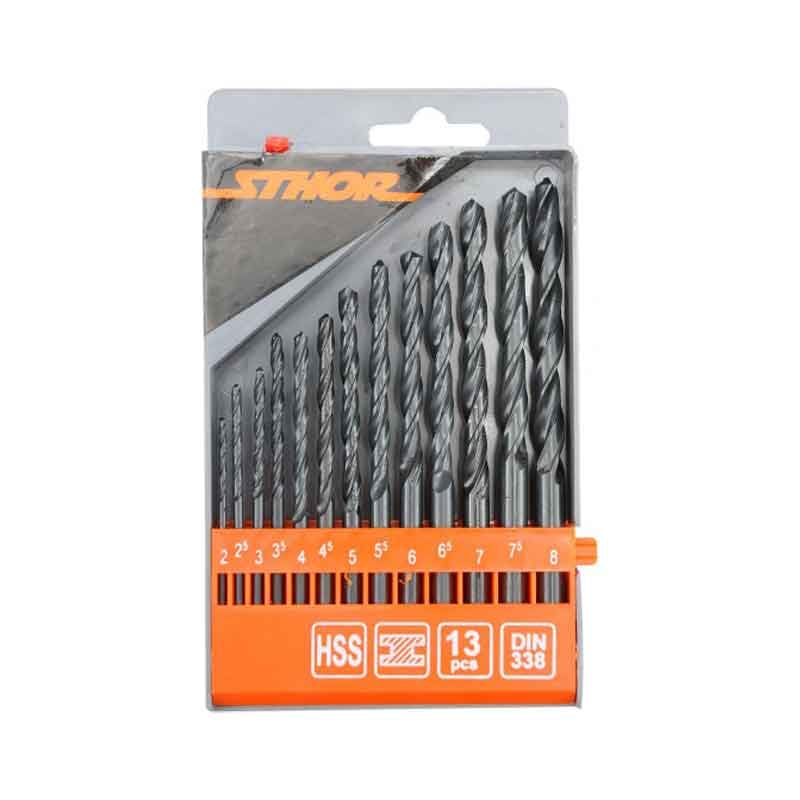 ლითონის ბურღების ნაკრები HSS 2.0-8.0მმ (13ც) STHOR