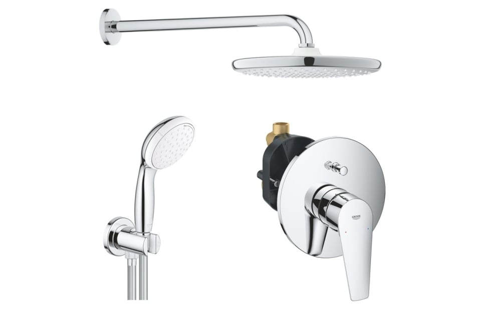 საშხაპე სისტემა ჩასაშენებელი Grohe BauEdge Chrome
