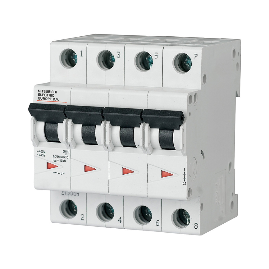 მოდულური ავტომატური ამომრთველი Mitsubishi Electric 4P C10 10kA 719795