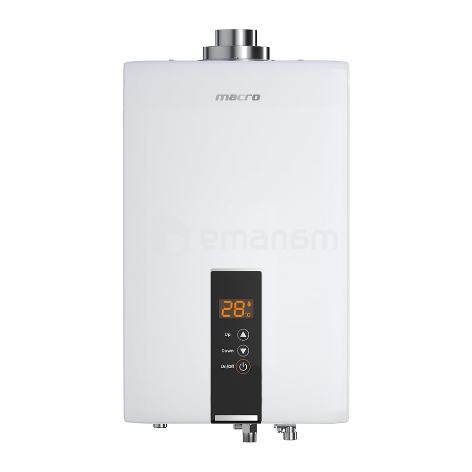 გაზის წყლის გამაცხელებელი საკვამურით Macro JSG24-12Q6S 12 L