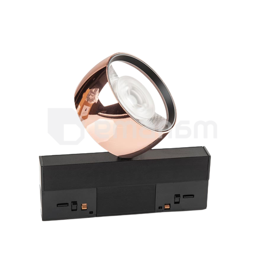 სანათი ტრეკი New Light მაგნიტური LED 12W 3000K 48V ვარდისფერი შავი GD2020 12W