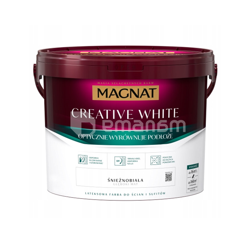 საღებავი ლატექსის მქრქალი Magnat Creative White 2,5 ლ
