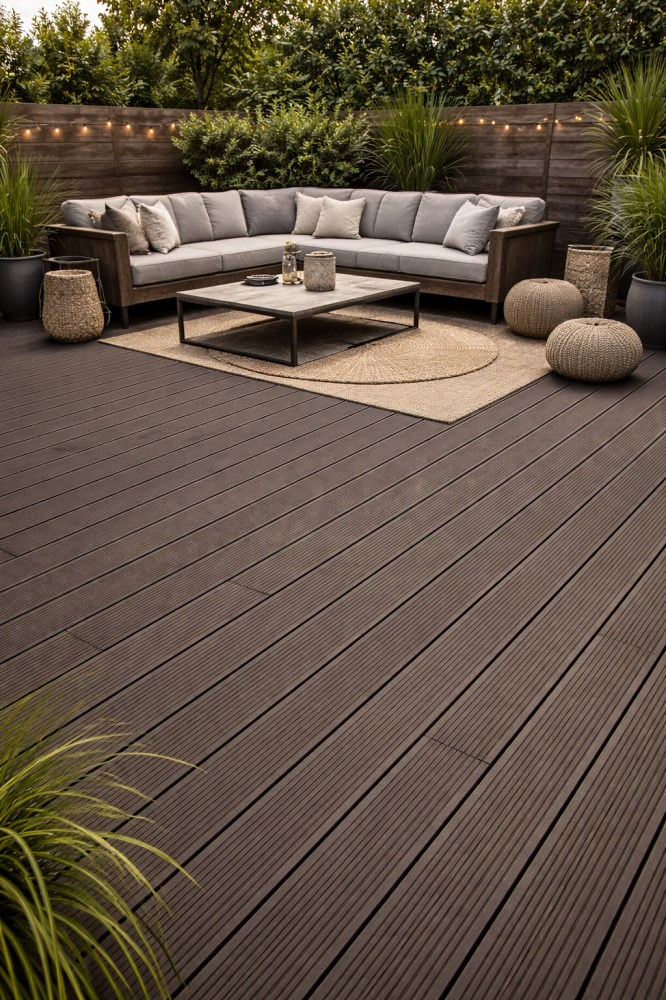 ტერასის დაფა BERGDECK B140 Walnut 1ც=0,31მ² 140x22x2200 მმ