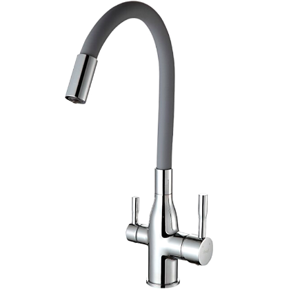 სამზარეულოს შემრევი სილიკონის ცხვირით, ფილტრით FRAP F4396 Chrome