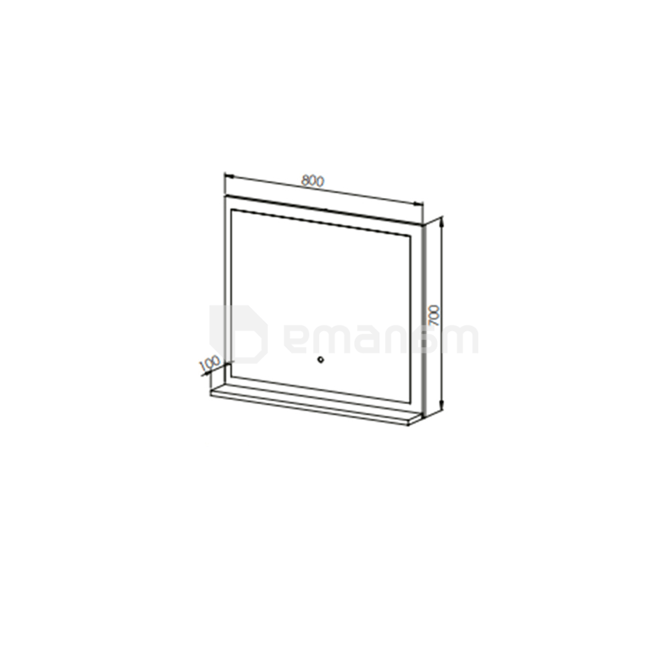 აბაზანის სარკე Martat Valeria 80 ANTRACITE