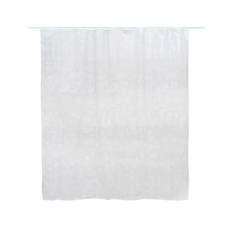 აბაზანის ფარდა კაუჭებით Bisk Mare Basic Multi 180x200 სმ