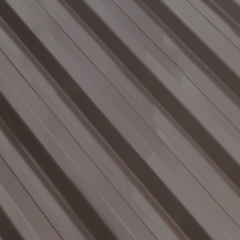 პროფილირებული ფერადი თუნუქის სახურავი 0.45X1090 პრიალა RAL 8019 (სამხრეთ კორეა)  NOVA