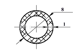 ალუმინის მილი PilotPro ვერცხლისფერი 8х1 2 მ