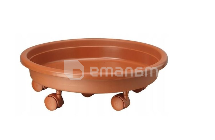 დასადგამი ქოთნის ბორბლებზე FORM PLASTIC Afro 0700-010 ტერაკოტა