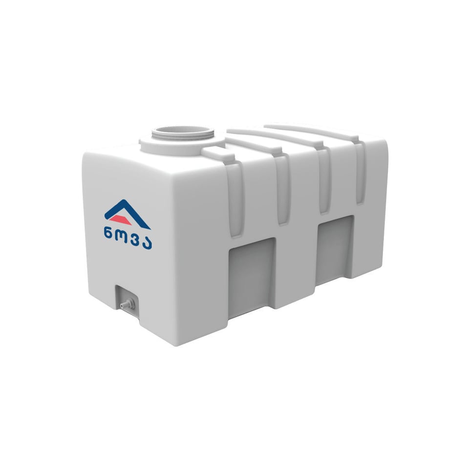 200 ლ ერთშრიანი ნატურალი (თეთრი) ავზი  პრიზმულ-ჰორიზონტალური NOVA