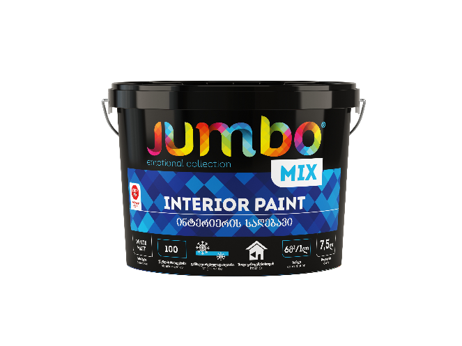 Jumbo Mix ინტერიერის საღებავი თეთრი	24კგ