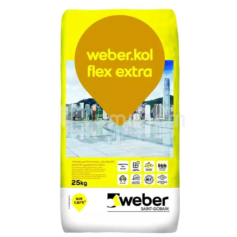 ფილის წებო WEBER KOL FLEX EXTRA WHITE 25კგ